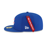 Royal Blue Alpha Industries X Chicago Cubs Dark Green Bottom New Era 59Fifty Fitted