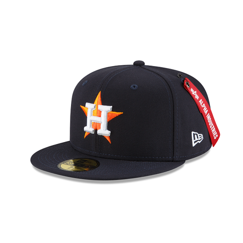 Navy Blue Alpha Industries X Houston Astros Dark Green Bottom New Era 59Fifty Fitted
