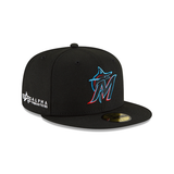 Black Alpha Industries X Miami Marlins Dark Green Bottom New Era 59Fifty Fitted