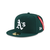 Green Alpha Industries X Oakland Athletics Dark Green Bottom New Era 59Fifty Fitted