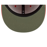 Red Alpha Industries X Philadelphia Phillies Dark Green Bottom New Era 59Fifty Fitted