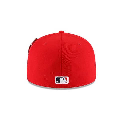 Red Alpha Industries X St. Louis Cardinals Dark Green Bottom New Era 59Fifty Fitted