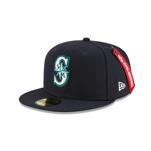 Navy Blue Alpha Industries X Seattle Mariners Dark Green Bottom New Era 59Fifty Fitted