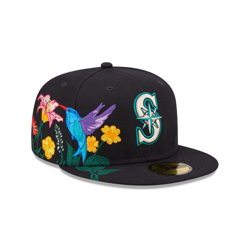 Navy Blue Seattle Mariners Blooming Gray Bottom New Era 59Fifty Fitted Exclusive Fitted Inc