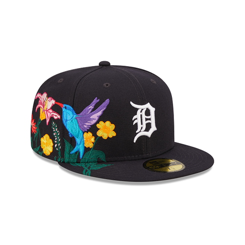 Navy Blue Detroit Tigers Blooming Gray Bottom New Era 59Fifty Fitted Exclusive Fitted Inc