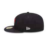 Navy Blue Boston Red Sox Blooming Gray Bottom New Era 59Fifty Fitted