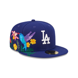 Royal Blue Los Angeles Dodgers Blooming Gray Bottom New Era 59Fifty Fitted