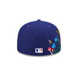 Royal Blue Los Angeles Dodgers Blooming Gray Bottom New Era 59Fifty Fitted