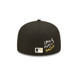 Black Pittsburgh Pirates Team Heart 75th World Series Side Patch Gray Bottom New Era 59Fifty Fitted