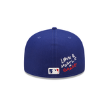 Royal Blue Los Angeles Dodgers Team Heart 1988 World Series Side Patch Gray Bottom New Era 59Fifty Fitted