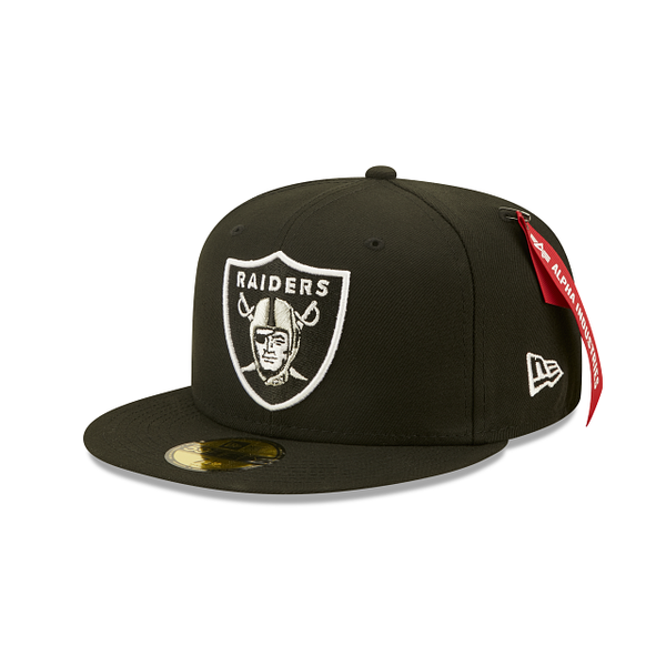 Black Alpha Industries X Las Vegas Raiders Gray Bottom New Era 59Fifty ...