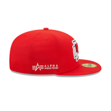 Red Alpha Industries X Kansas City Chiefs Black Bottom New Era 59Fifty Fitted