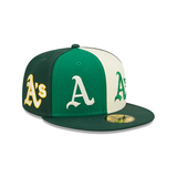Oakland Athletics Green Bottom Logo Pinwheel New Era 59Fifty Fitted