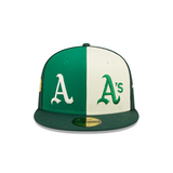 Oakland Athletics Green Bottom Logo Pinwheel New Era 59Fifty Fitted