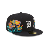 Navy Blue Detroit Tigers 4X World Series Champions Groovy Patch Blue Bottom 59FIFTY Fitted
