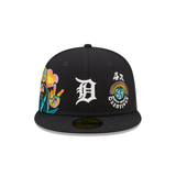 Navy Blue Detroit Tigers 4X World Series Champions Groovy Patch Blue Bottom 59FIFTY Fitted