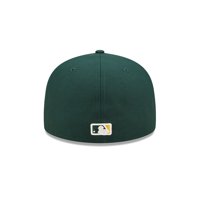 Green Oakland Athletics Watercolor Floral Bottom New Era 59Fifty Fitted