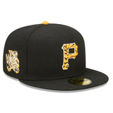 Black Pittsburgh Pirates Tigerfill 1976 World Series Patch Orange Bottom 59FIFTY Fitted