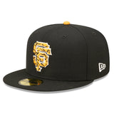 Black San Francisco Giants Tigerfill 2012 World Series Patch Orange Bottom 59FIFTY Fitted