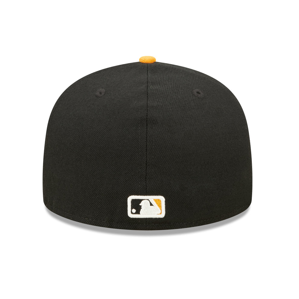 Black Oakland Athletics Tigerfill 1989 World Series Patch Orange Bottom 59FIFTY Fitted