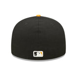 Black Oakland Athletics Tigerfill 1989 World Series Patch Orange Bottom 59FIFTY Fitted