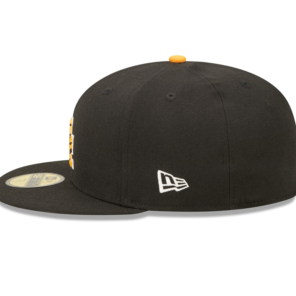 Black Los Angeles Dodgers Tigerfill 1988 World Series Patch Orange Bottom 59FIFTY Fitted