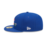 Royal Blue Chicago Cubs Watercolor Floral Bottom New Era 59Fifty Fitted