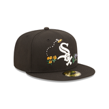 Black Chicago White Sox Watercolor Floral Bottom New Era 59Fifty Fitted