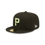 Black Pittsburgh Pirates Neon Green Pop Snakeskin Bottom 76th World Series Side Patch New Era 59Fifty Fitted