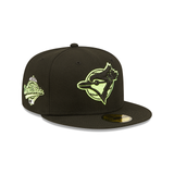 Black Toronto Blue Jays Neon Green Snakeskin Bottom 1992 World Series Side Patch New Era 59Fifty Fitted
