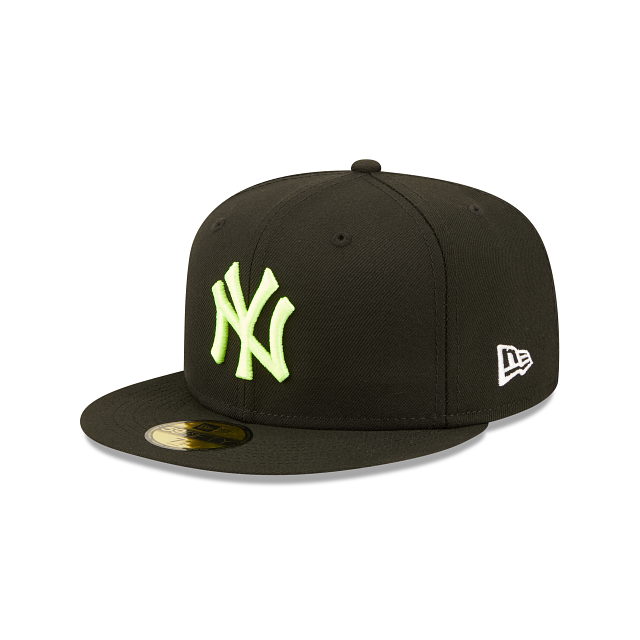 Black New York Yankees Neon Green Snakeskin Bottom 1996 World Series Side Patch New Era 59Fifty Fitted