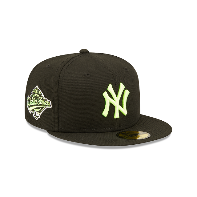 Black New York Yankees Neon Green Snakeskin Bottom 1996 World Series Side Patch New Era 59Fifty Fitted