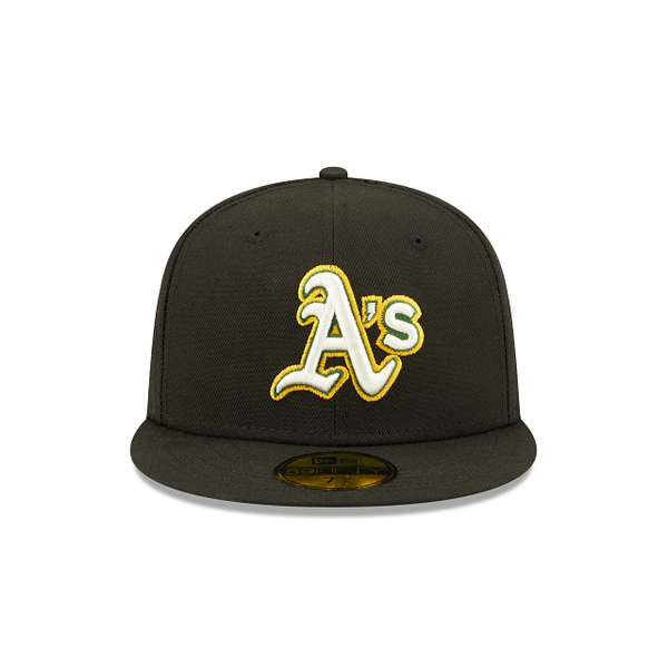Black Oakland Athletics Green Citrus Pop Bottom 1974 World Series Side Patch New Era 59Fifty Fitted