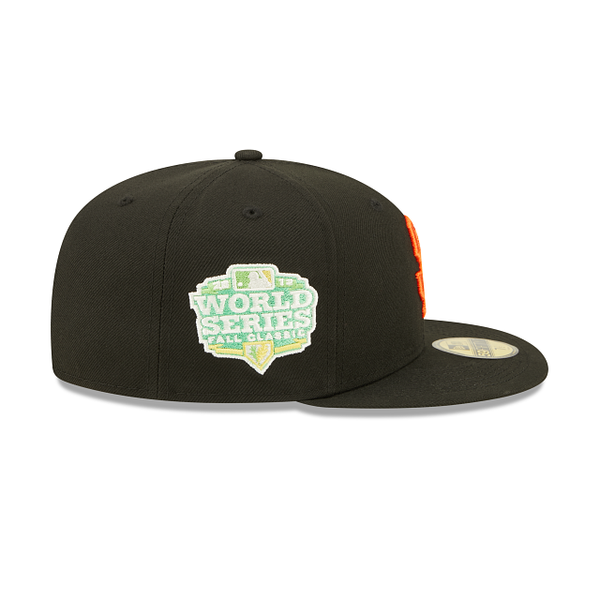 Black San Francisco Giants Yellow Citrus Pop Bottom 2012 World Series Side Patch New Era 59Fifty Fitted