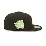 Black Pittsburgh Pirates Lime Green Citrus Pop Bottom 76th World Series Side Patch New Era 59Fifty Fitted