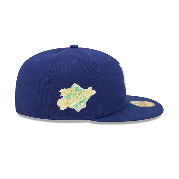 Royal Blue Los Angeles Dodgers Green Citrus Pop Bottom 1988 World Series Side Patch New Era 59Fifty Fitted