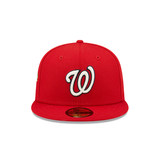 Red Washington Nationals Green Citrus Pop Bottom 2019 World Series Side Patch New Era 59Fifty Fitted