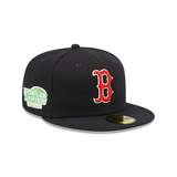 Navy Blue Boston Red Sox Yellow Citrus Pop Bottom 2004 World Series Side Patch New Era 59Fifty Fitted