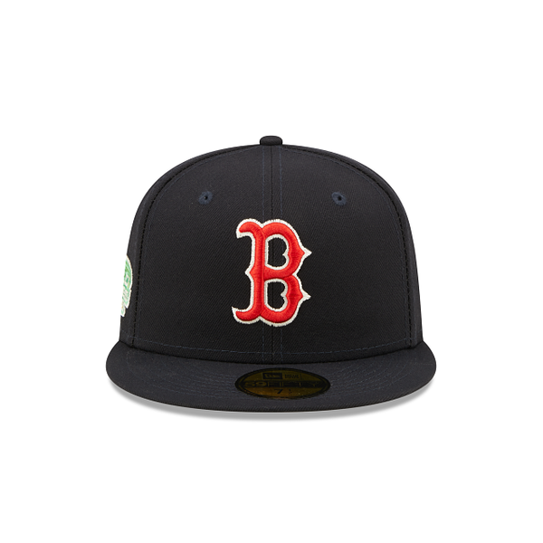 Navy Blue Boston Red Sox Yellow Citrus Pop Bottom 2004 World Series Side Patch New Era 59Fifty Fitted