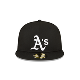 Black Oakland Athletics Gray Bottom 1989 World Series Side Patch New Era 59Fifty Fitted