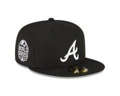 Black Atlanta Braves Gray Bottom 2021 World Series Side Patch New Era  59Fifty Fitted