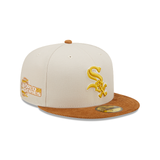 Stone Chicago White Sox Tan Corduroy Visor Dark Green Bottom 2005 World Series Side Patch New Era 59Fifty Fitted