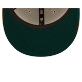 Stone Florida Marlins Tan Corduroy Visor Dark Green Bottom 1997 World Series Side Patch New Era 59Fifty Fitted