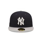 Navy Blue New York Yankees Gray Bottom 2009 World Series Side Patch Letterman New Era 59FIFTY Fitted