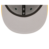 Dark Green Oakland Athletics Yellow Visor Gray Bottom 1989 World Series Side Patch Letterman New Era 59FIFTY Fitted
