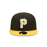 Black Pittsburgh Pirates Yellow Visor Gray Bottom 76th World Series Side Patch Letterman New Era 59FIFTY Fitted