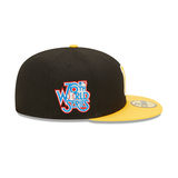 Black Pittsburgh Pirates Yellow Visor Gray Bottom 76th World Series Side Patch Letterman New Era 59FIFTY Fitted