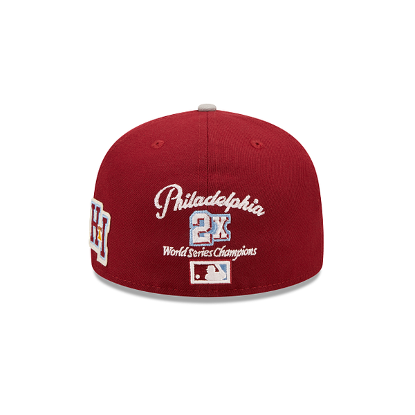 Red Philadelphia Phillies 2x World Series Champions New Era 59FIFTY Fitted 77/8