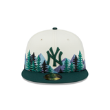 Off White New York Yankees Outdoor Patch Dark Green Visor Toast Bottom 59FIFTY Fitted