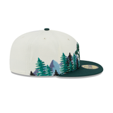 Off White Toronto Blue Jays Outdoor Patch Dark Green Visor Brown Bottom 59FIFTY Fitted